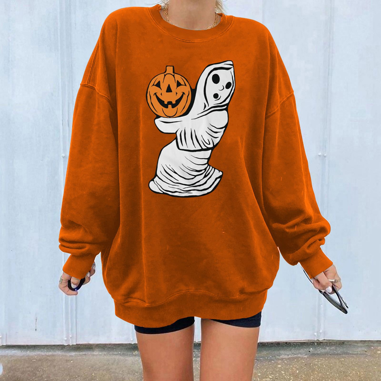Halloween sweater female Ouma spot Halloween sweater ghost pumpkin ...