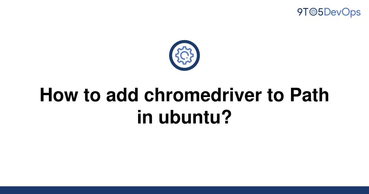 How To Add Chromedriver To Path Mac