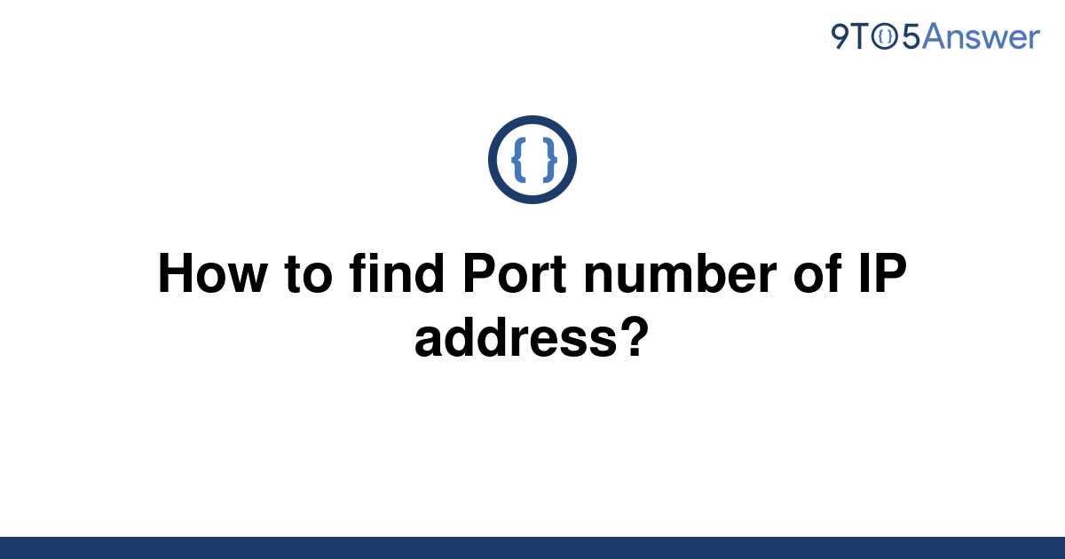 How To Find Port Number Of Ip Address Mac