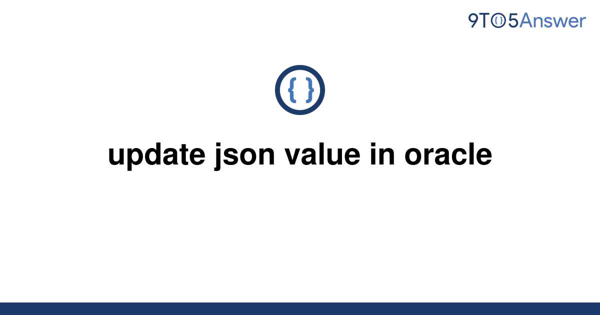 Update Value To Json