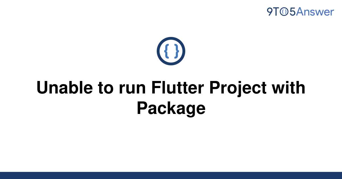 Unable To Run Flutter Project In Android Studio