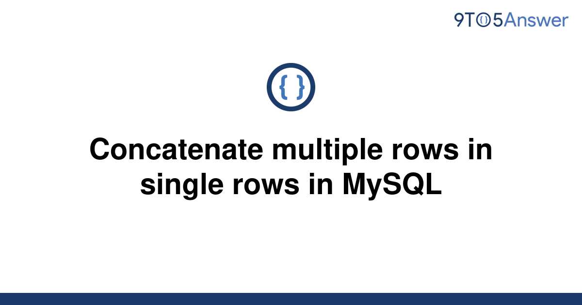 Solved Concatenate Multiple Rows In Single Rows In 9to5answer 3130