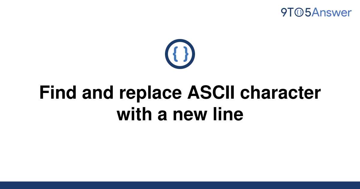 Excel Replace Ascii Character