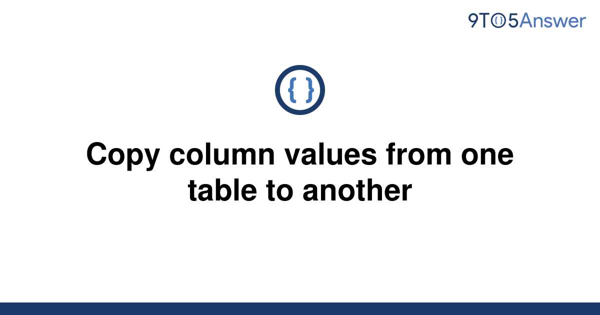 Excel Copy Column Values From Another Sheet