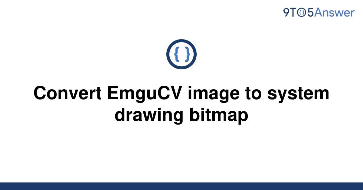 [Solved] Convert EmguCV image to system drawing bitmap 9to5Answer