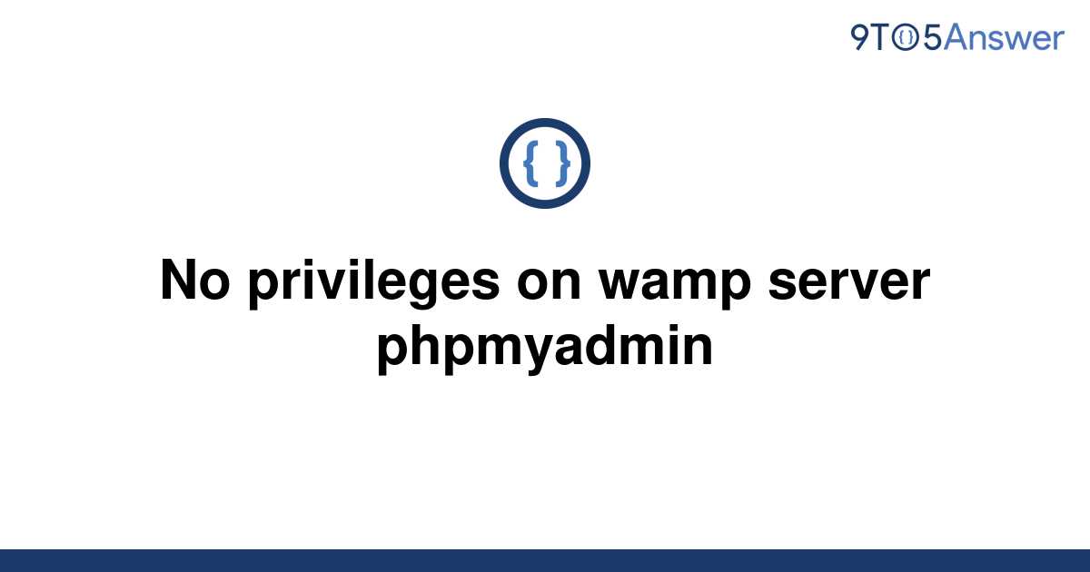 phpmyadmin no privileges link