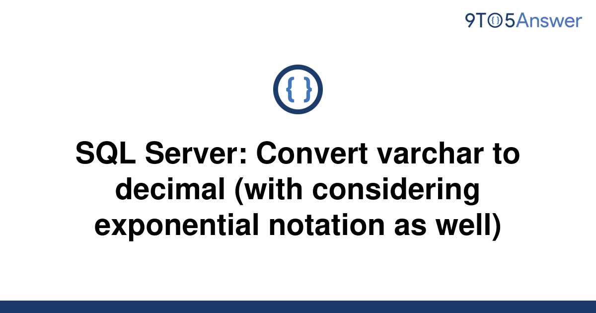 Convert Varchar To Decimal In Sql Server 2008 R2