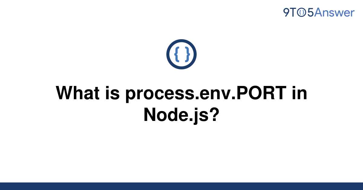 What Is Process Env Port In Node Js