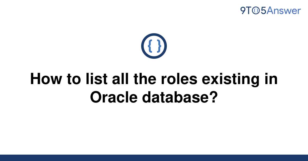 How To Check My Roles In Oracle Database