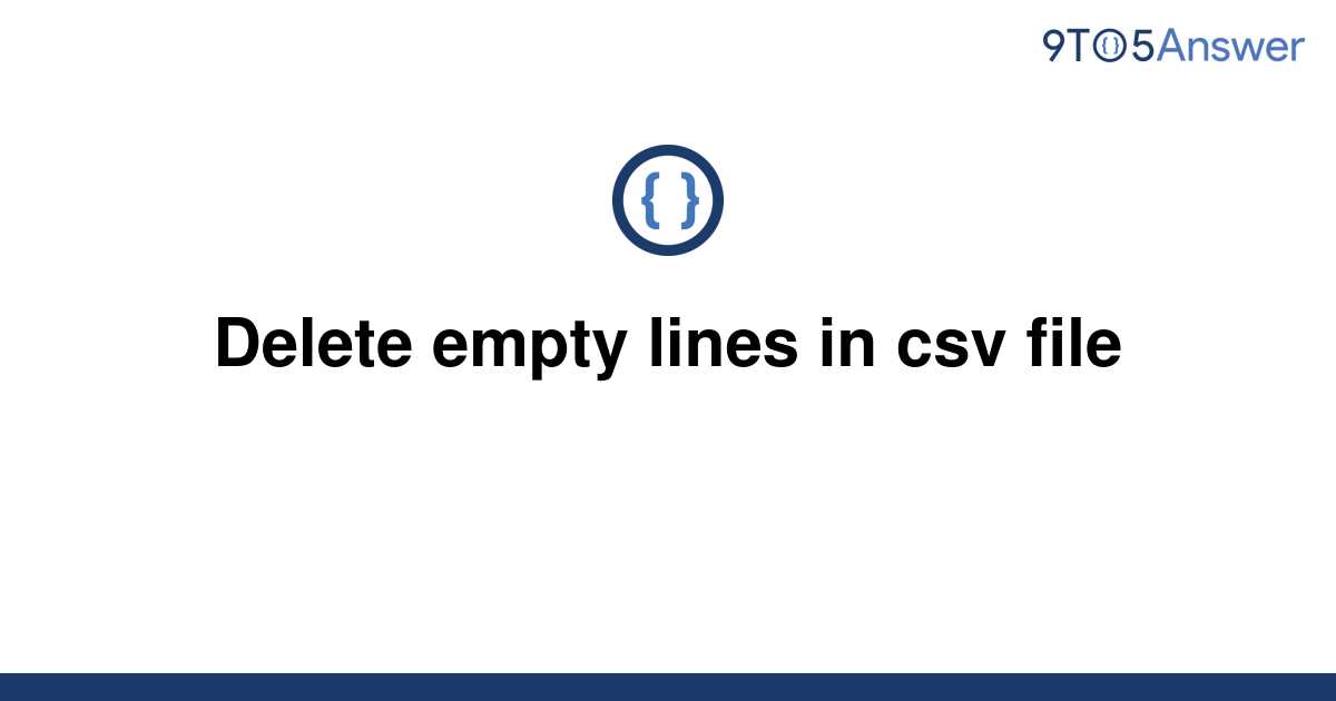 Python Delete Empty Lines In Csv