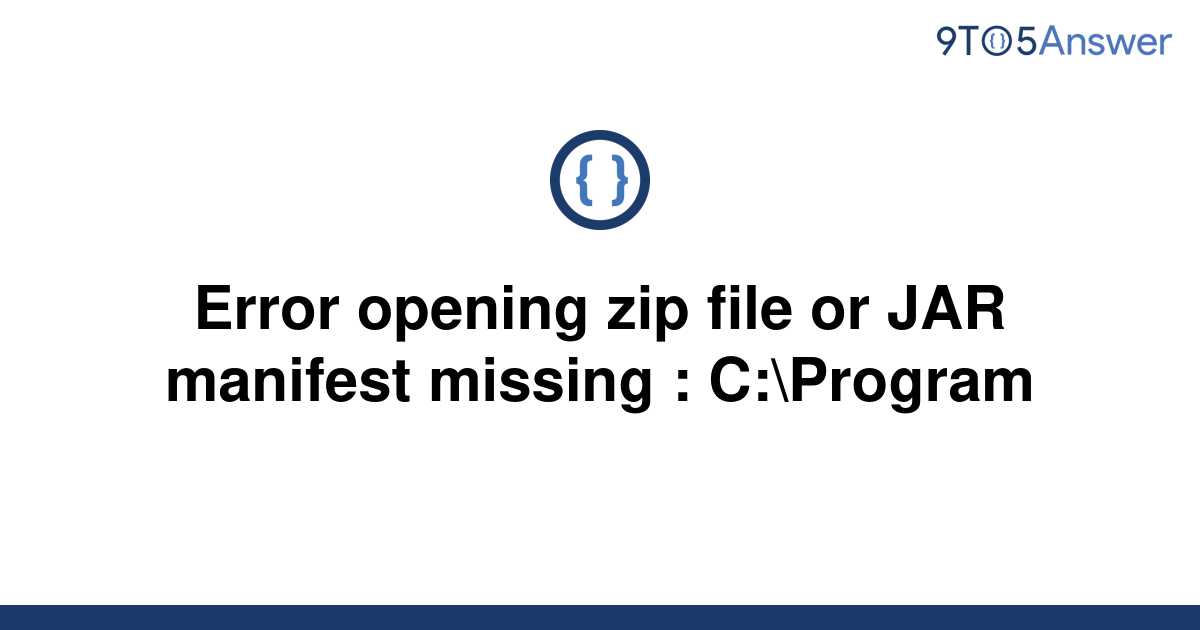 Error opening job jar error in opening zip file
