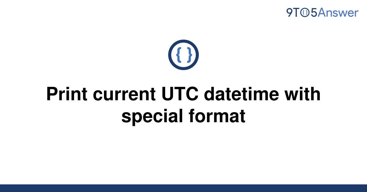 Current Utc Datetime In C