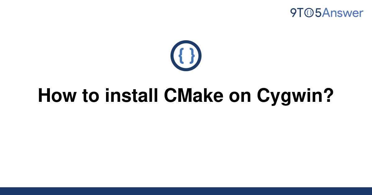 cygwin install cmake