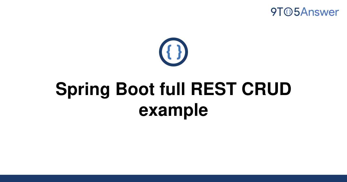 Rest Crud Example