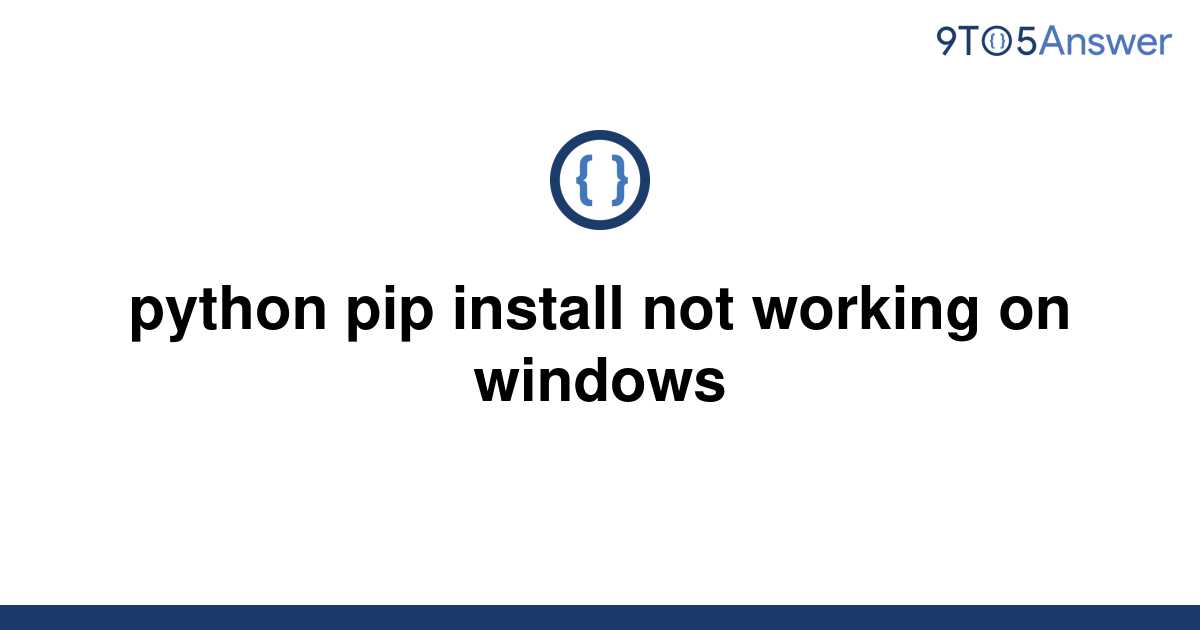 python pip install windows