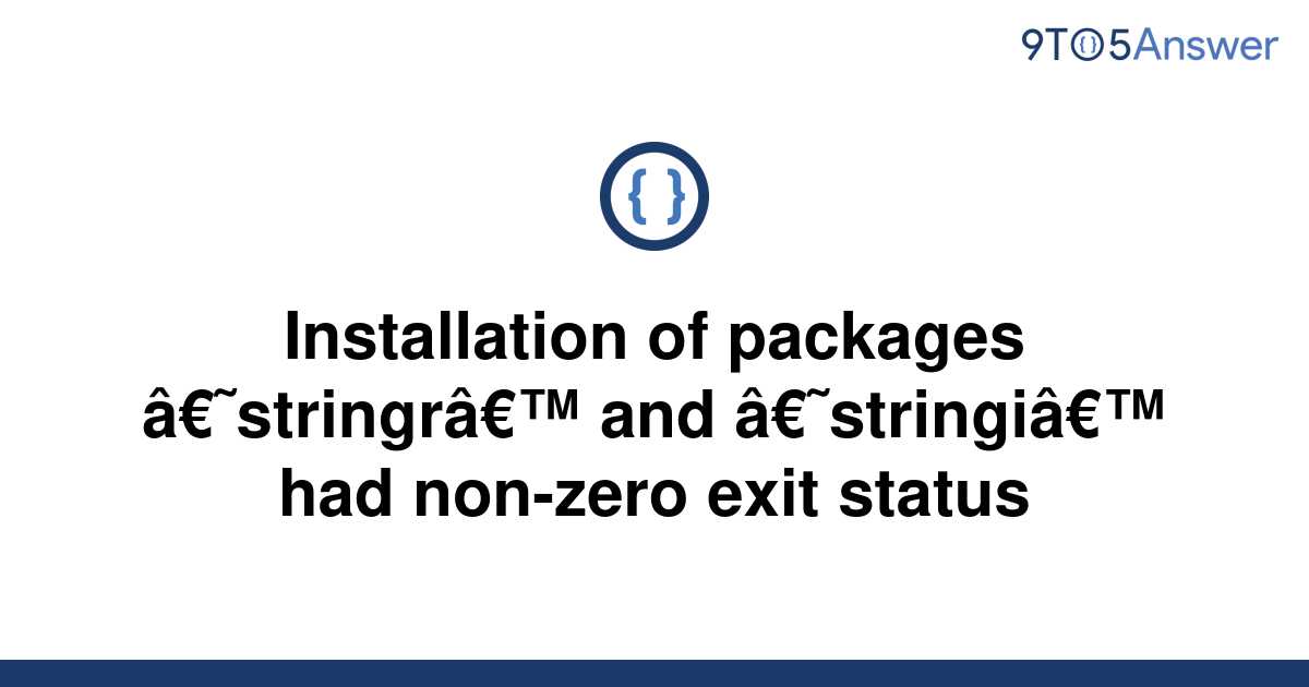 installation of package had nonzero exit status