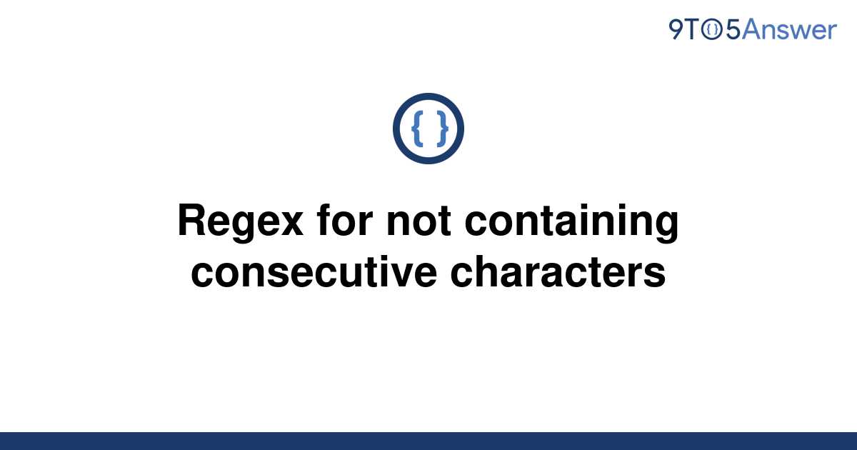 regex not character