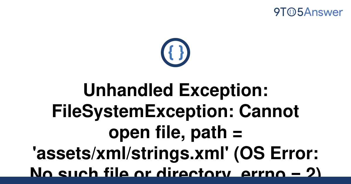 Solved Unhandled Exception FileSystemException Cannot To Answer