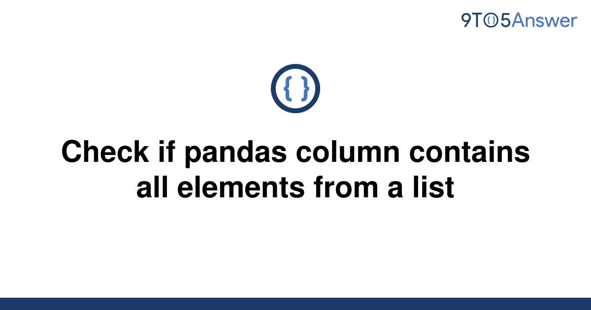 Check If Pandas Has Column