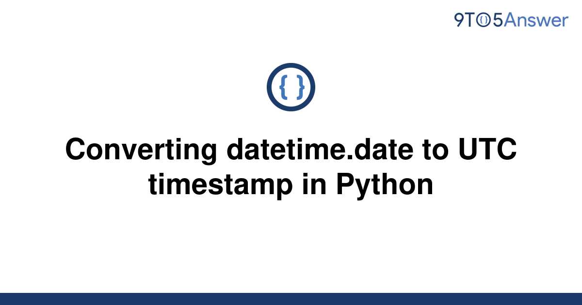 Date To Utc Timestamp