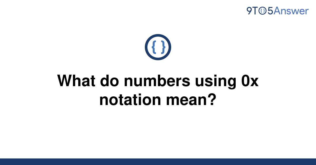 0x means in representation