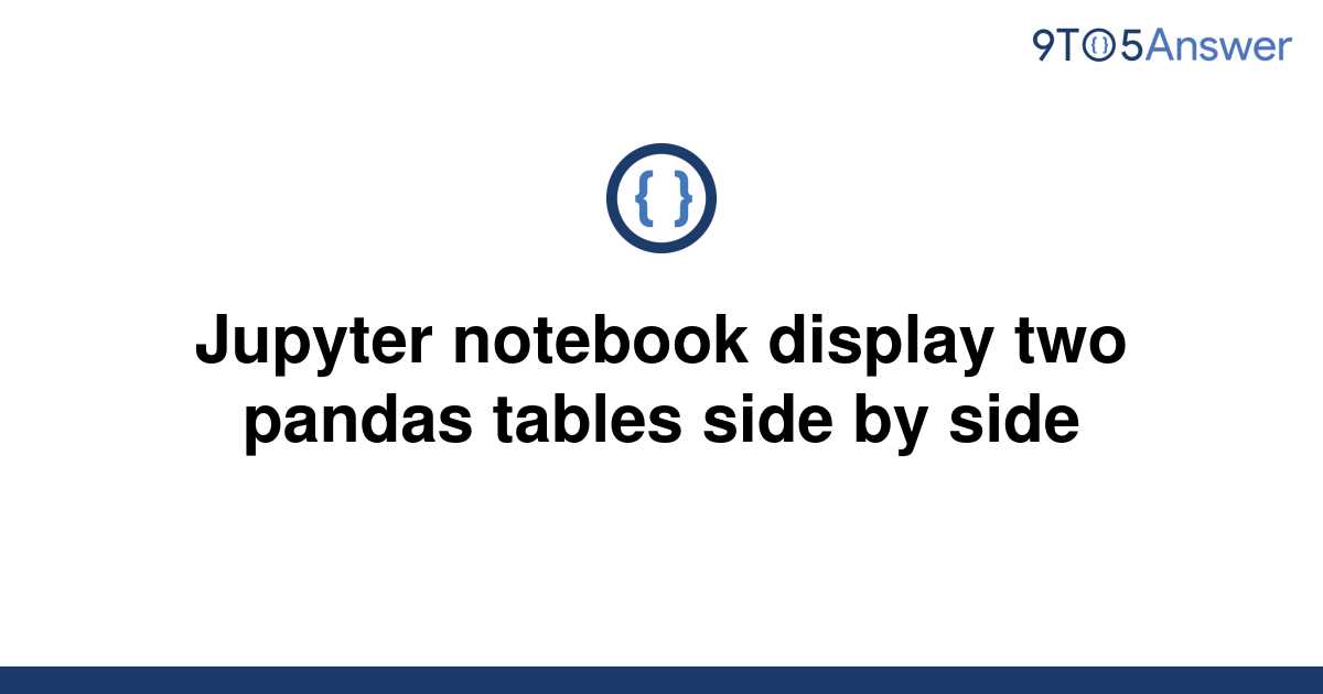 Solved Jupyter Notebook Display Two Pandas Tables Side To Answer