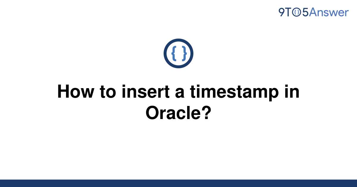 Oracle Insert Timestamp Format