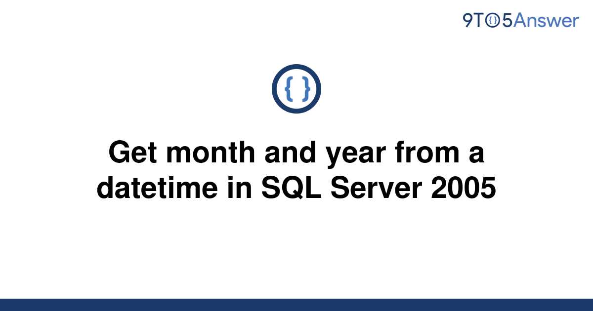 Get Month And Day From Datetime Sql