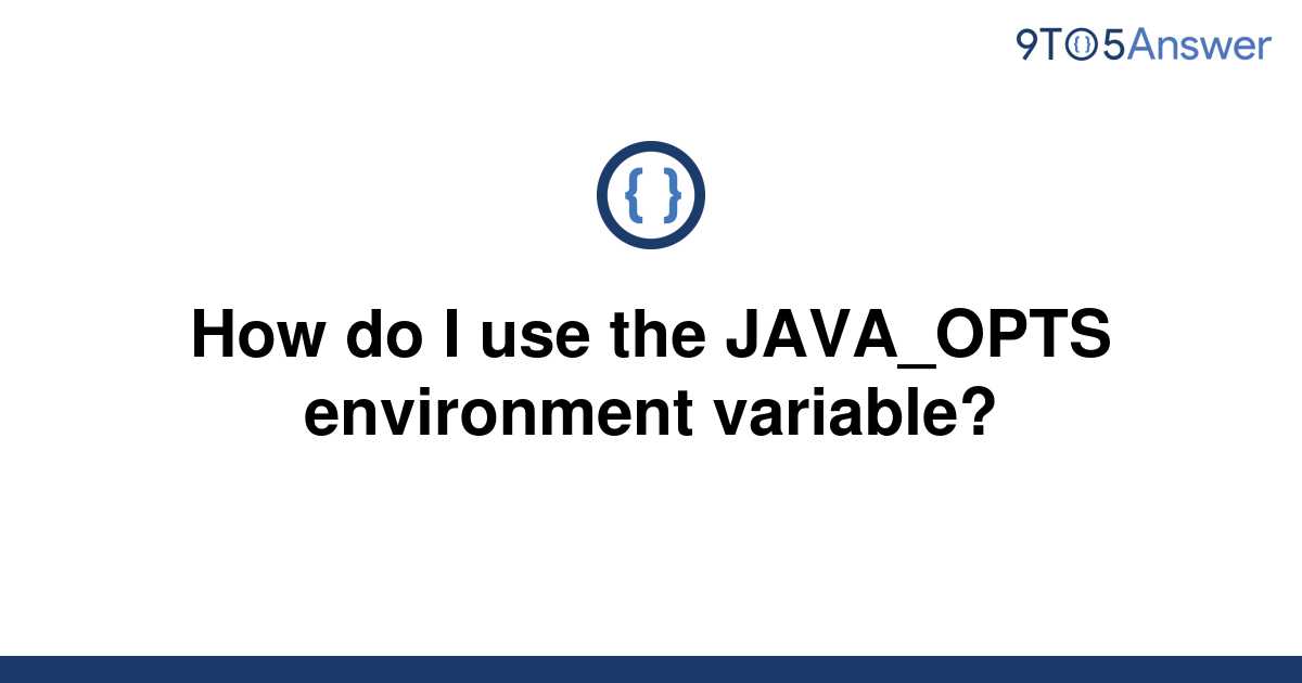 [Solved] How do I use the JAVA_OPTS environment variable? | 9to5Answer