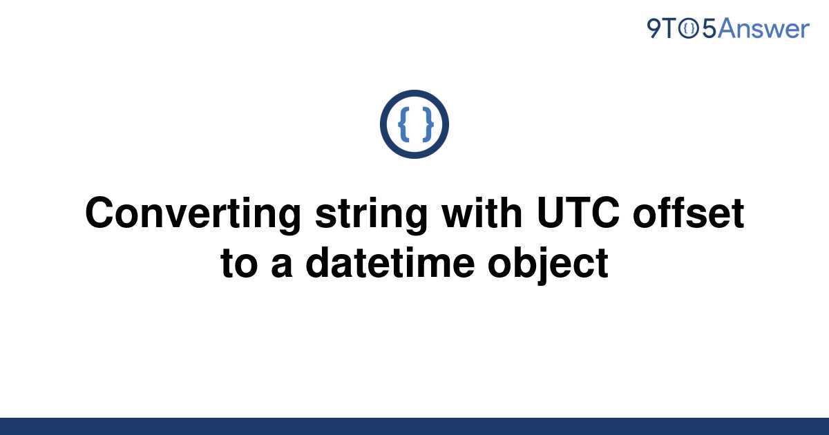 Date Format With Utc Offset