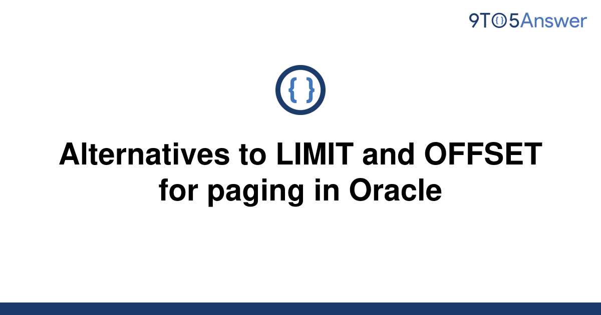 Oracle 10g Limit Offset