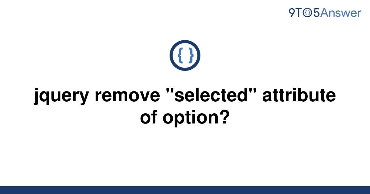 Jquery Remove Selected