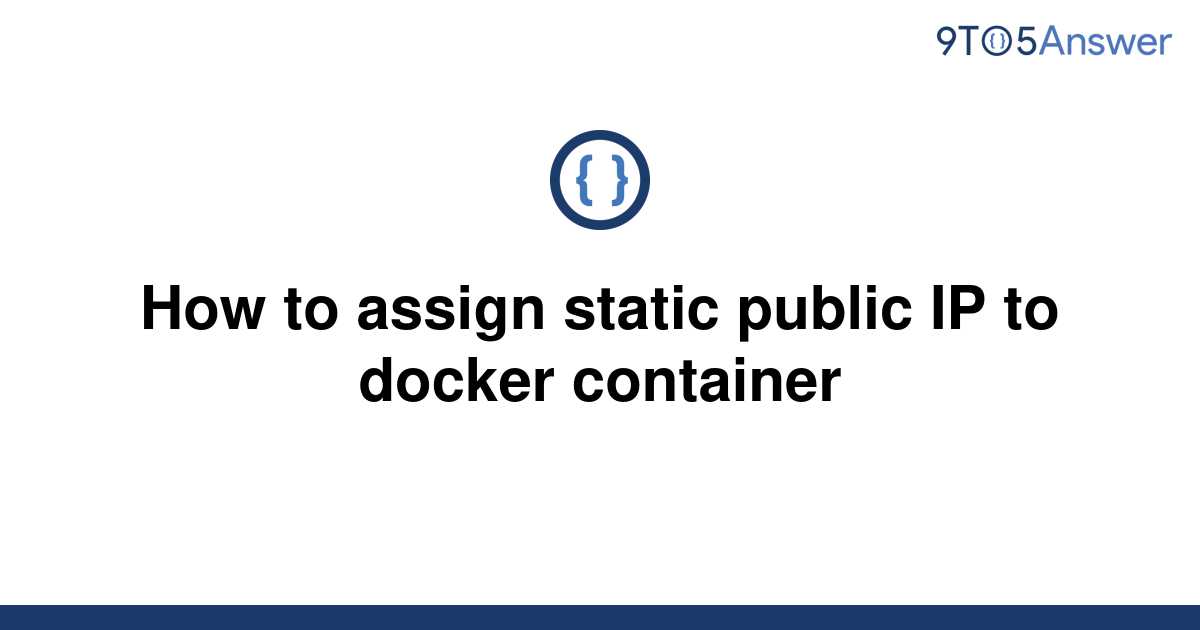 assign ip docker container