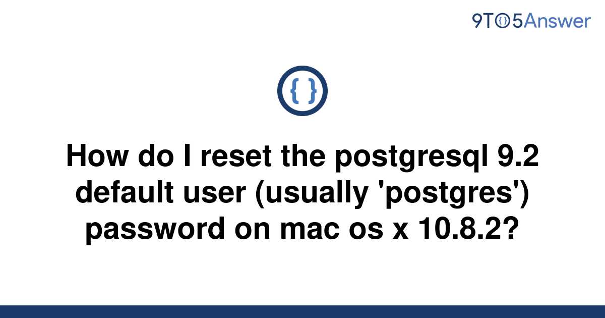 Postgres System User Default Password