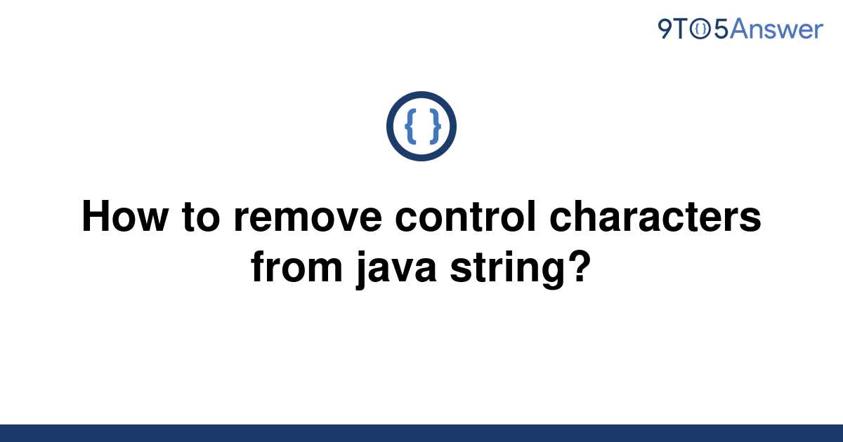 Java Remove Control Characters