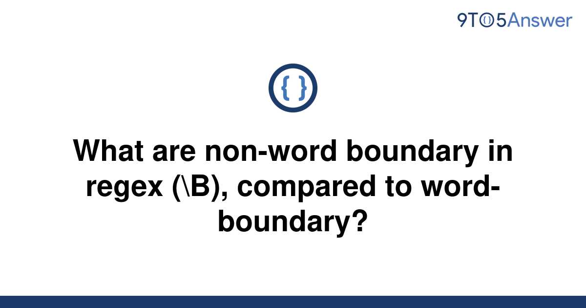 Word boundary что это