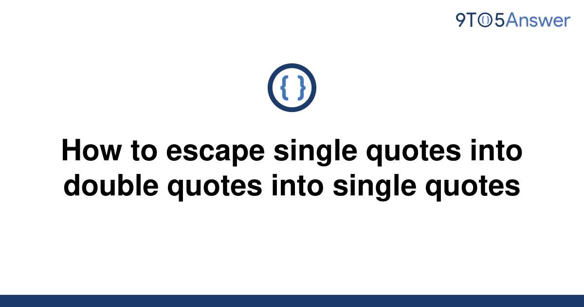 terminal escape single quote