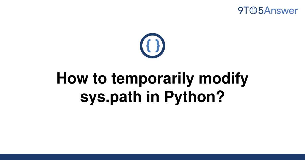 Change Sys Path In Python