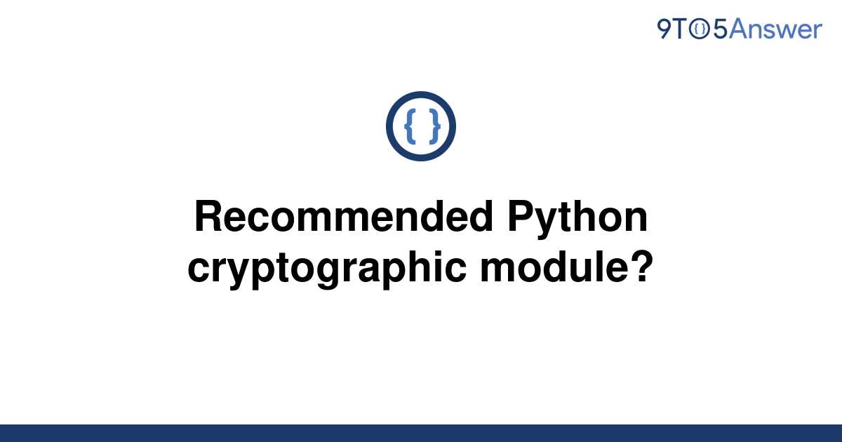 crypto module python