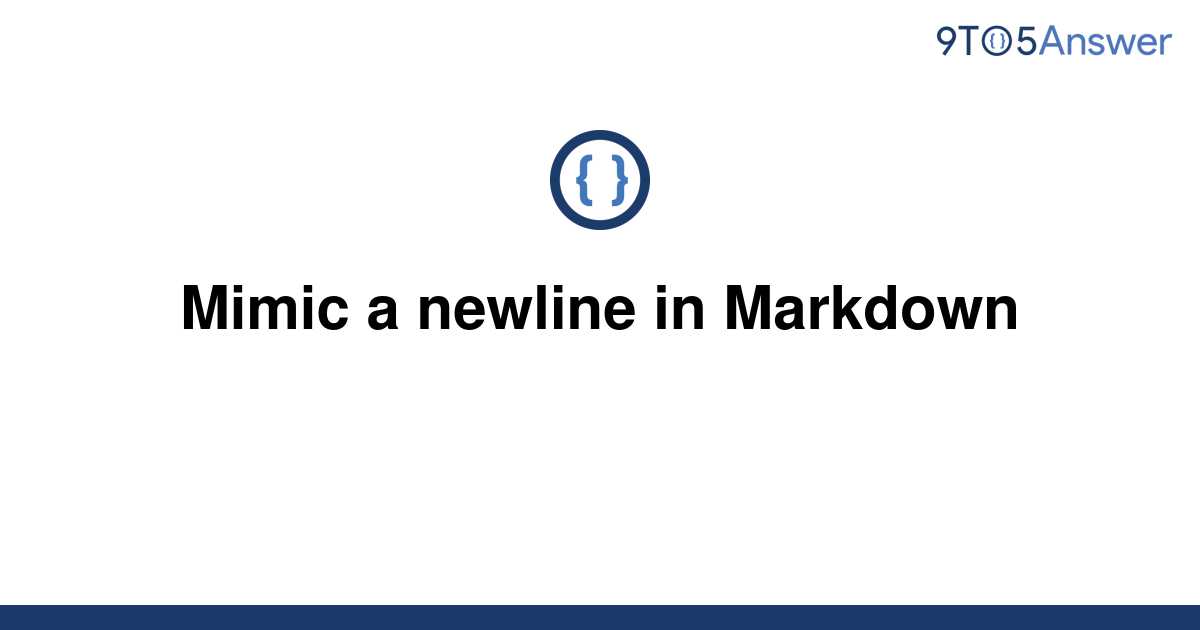 markdown newline