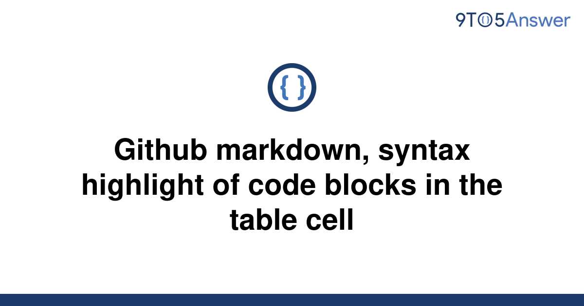 markdown syntax table