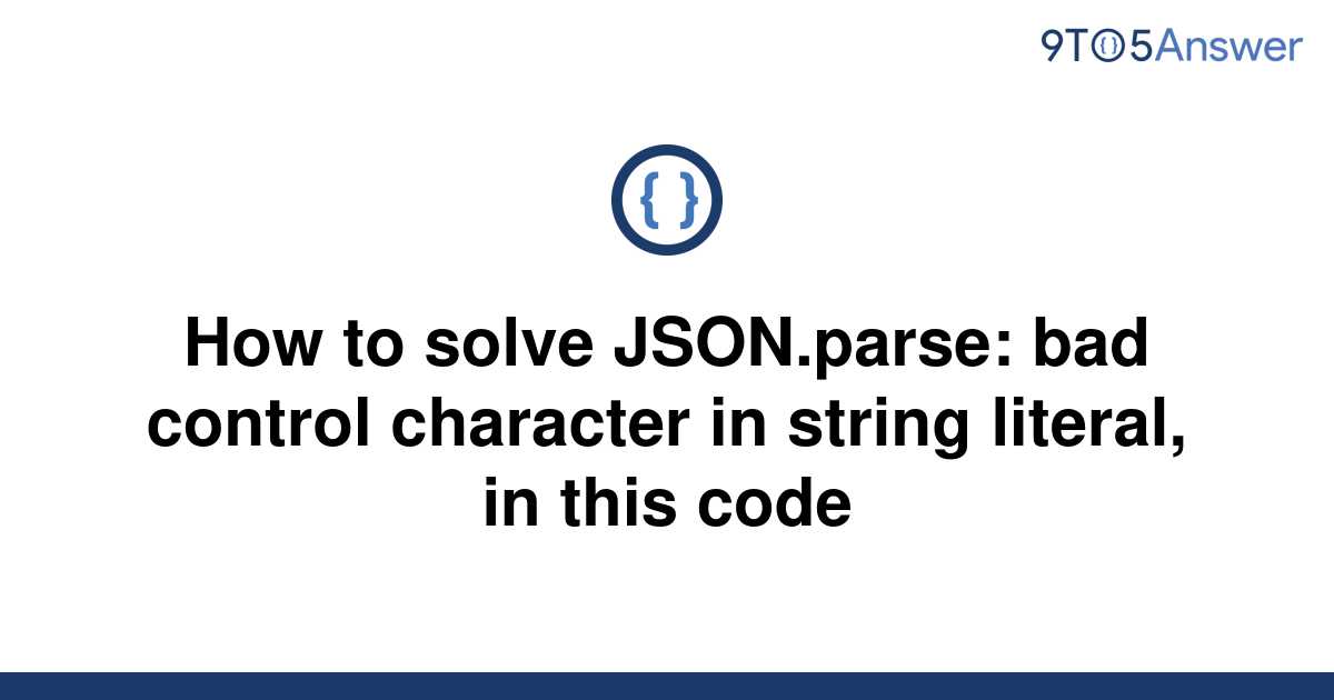 Json Parse Escape Characters