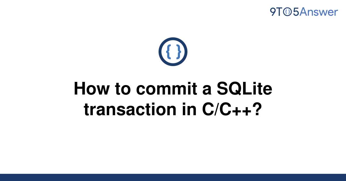 sqlite transaction commit