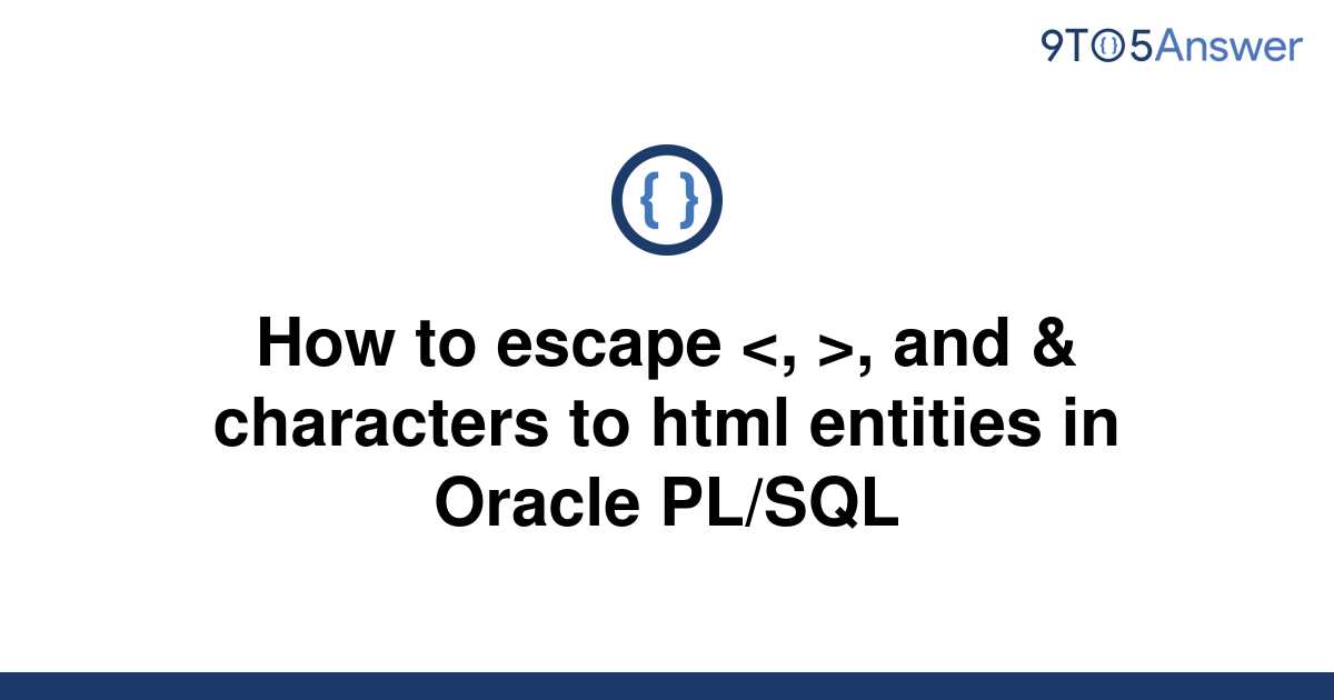 solved-how-to-escape-and-characters-to-html-9to5answer