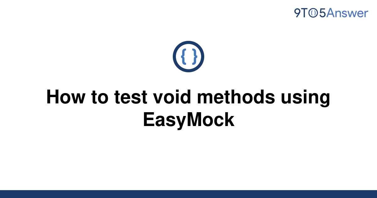 [Solved] How to test void methods using EasyMock 9to5Answer