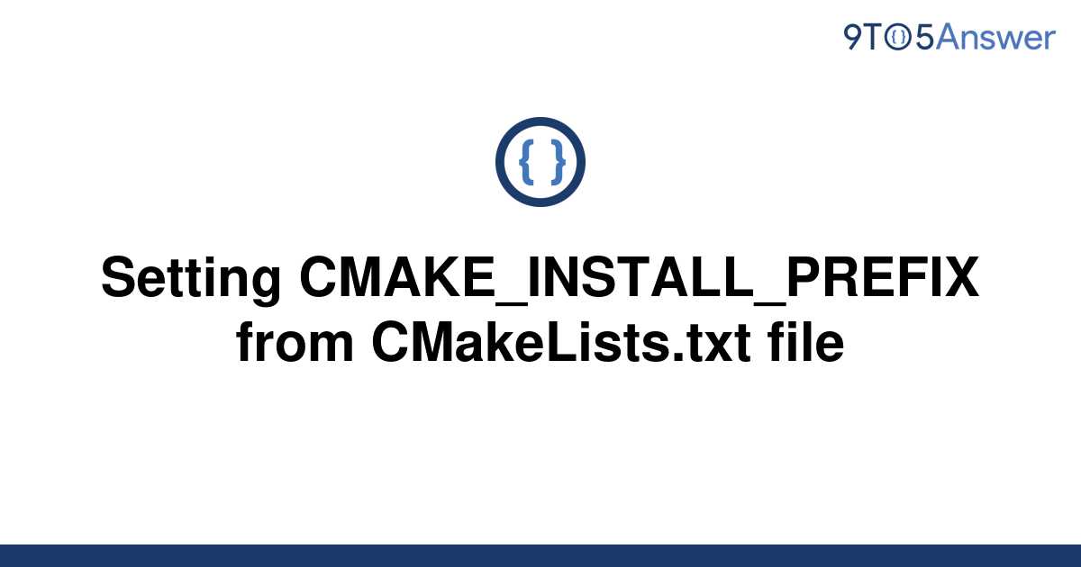 install cmake prefix