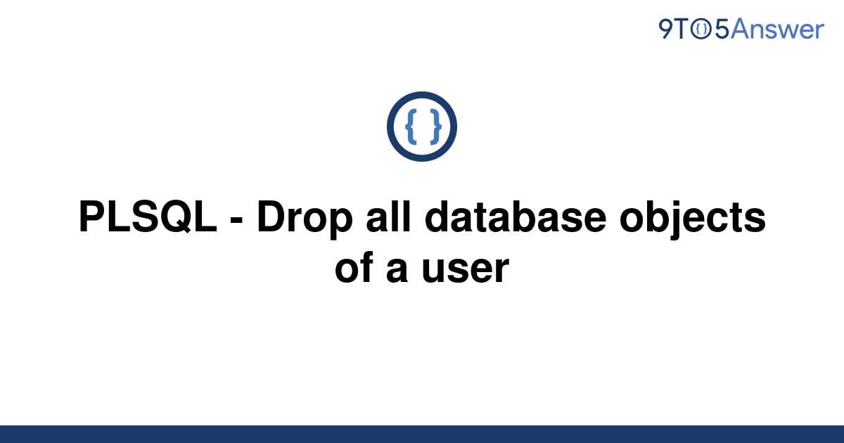 solved-plsql-drop-all-database-objects-of-a-user-9to5answer