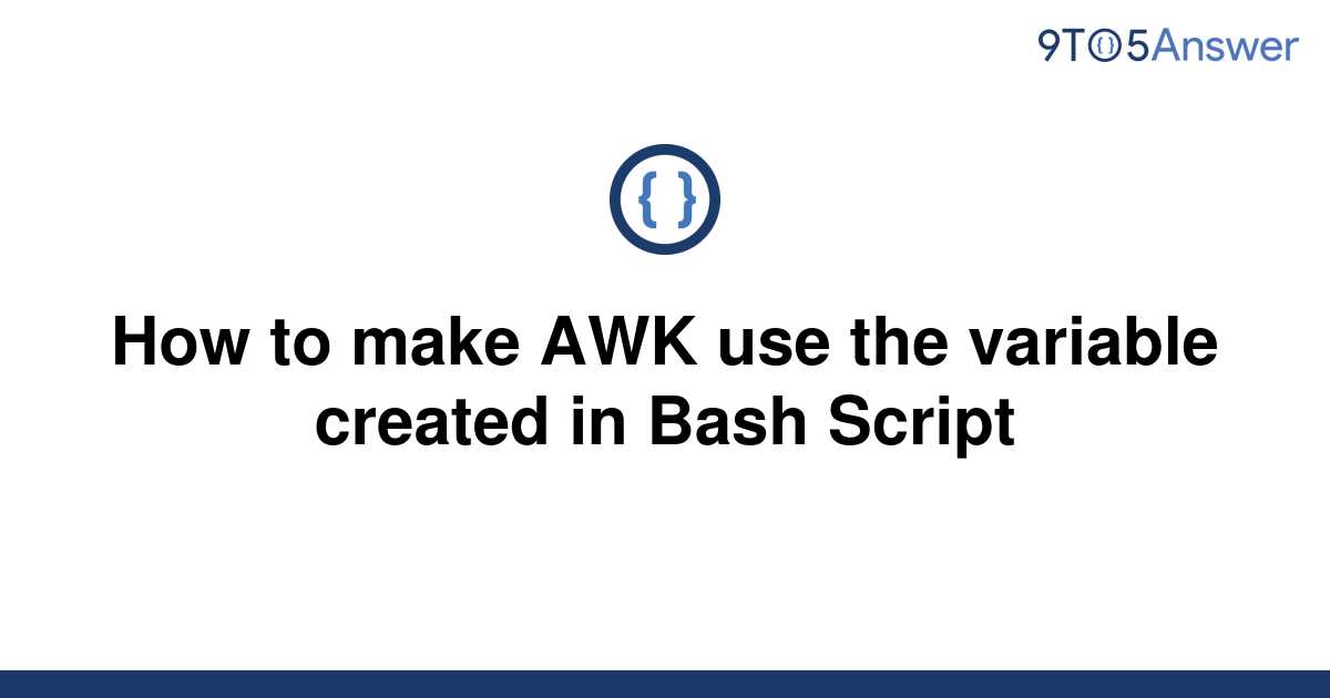 bash awk variable assignment