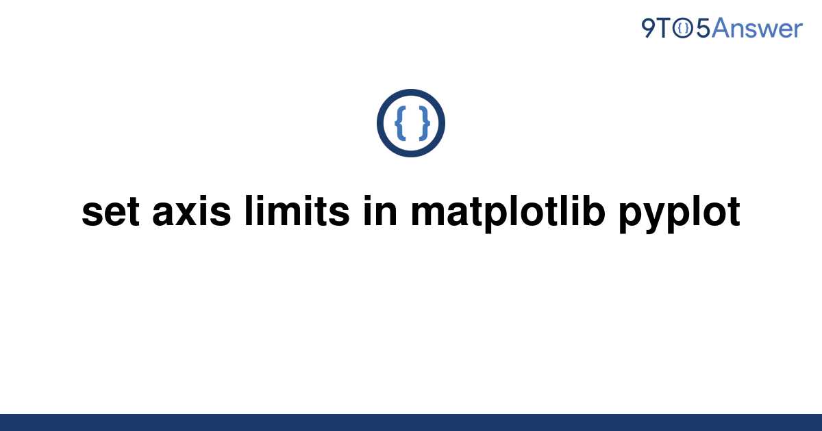 Pyplot Set Limits