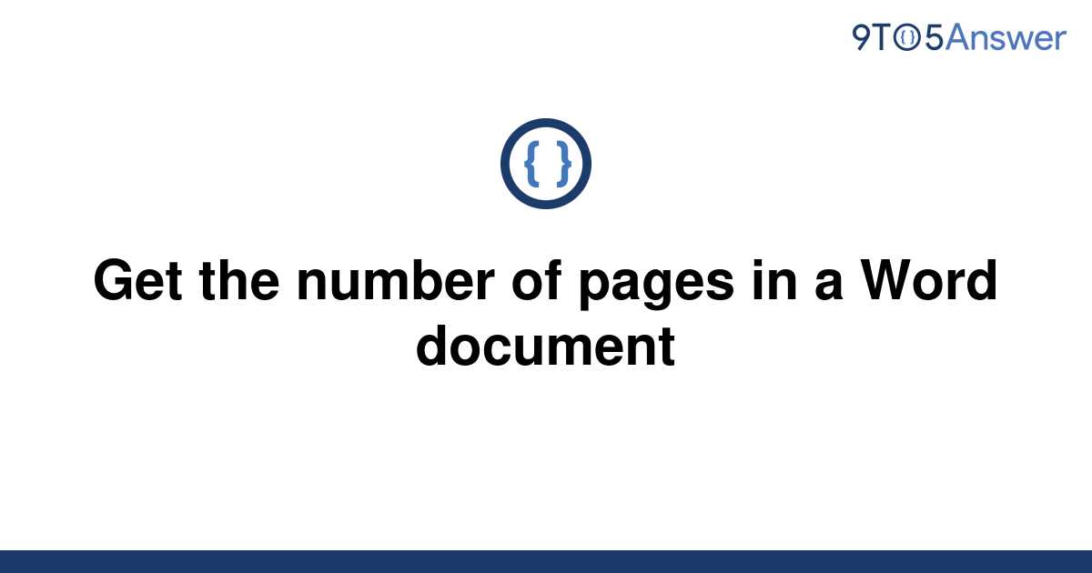 How To Show Number Of Pages In Word